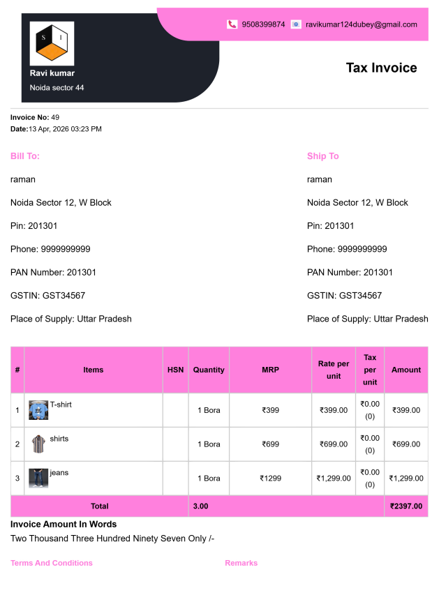 Double Devine Garment Bill