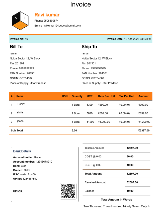 Modern Garment Bill